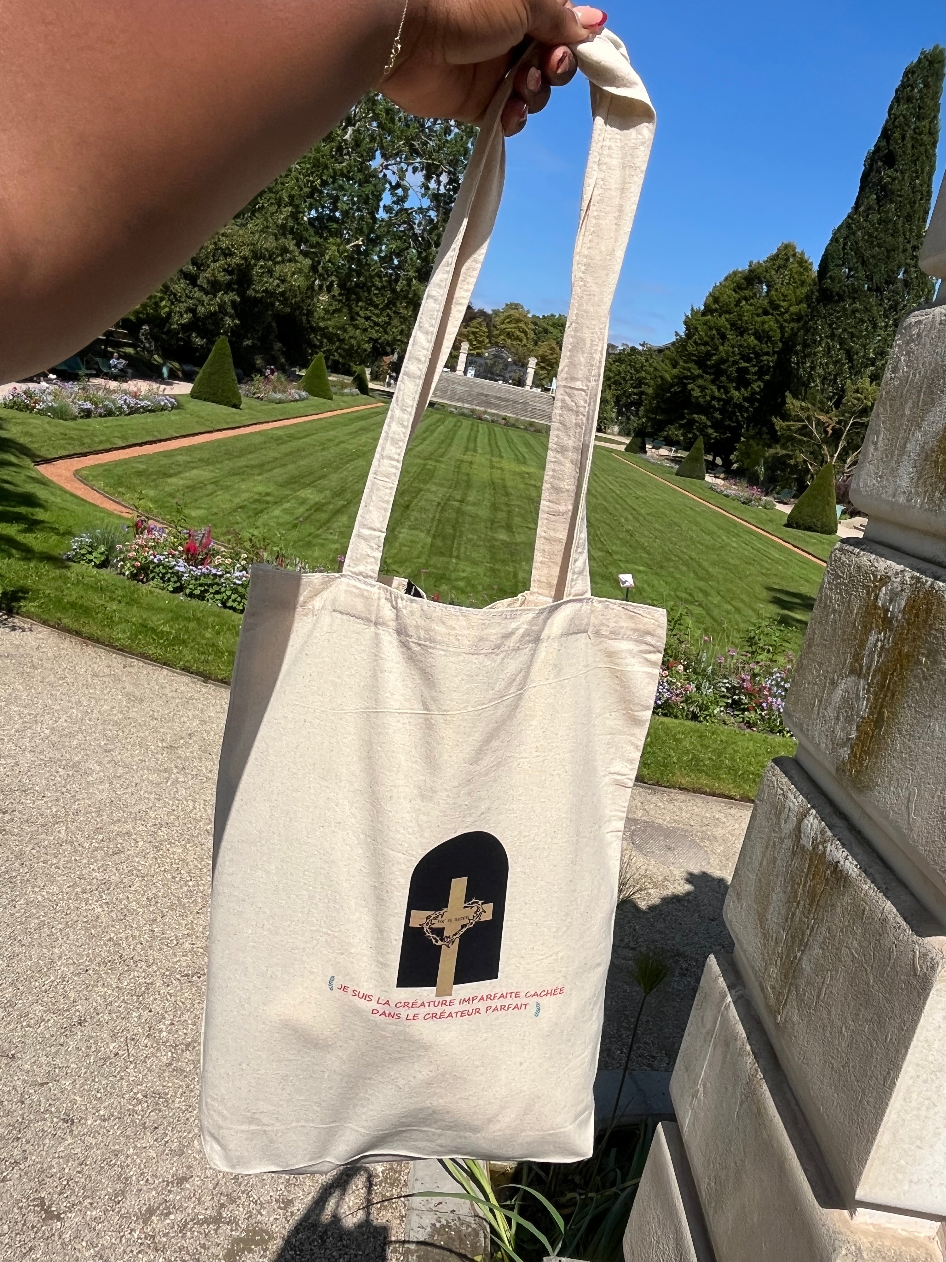Tote Bag Chrétien en Lin Recyclé – Foi & Écoresponsabilité ✨